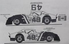 NASCAR DECAL #49 BUDWEISER WINSTON SIX-PACK 1981-82 THUNDERBIRD/ CAMARO B BAKER