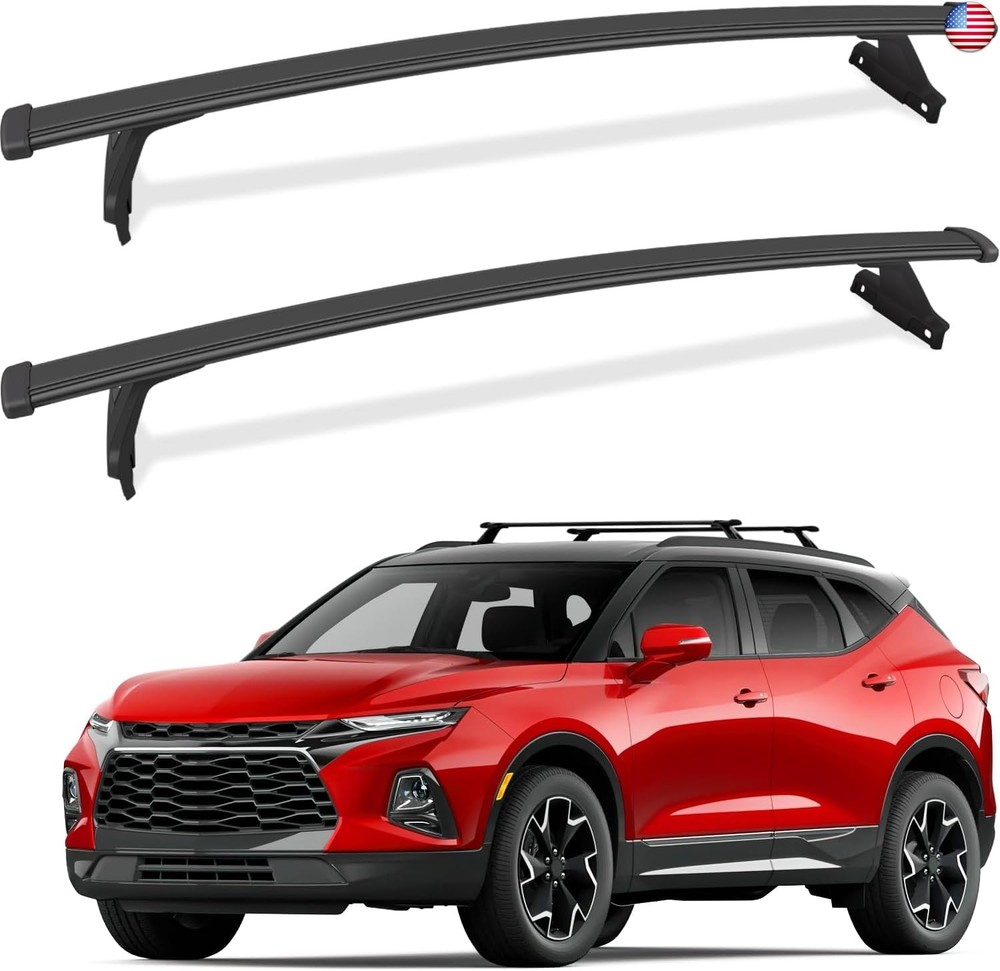 KINGGERI 220lbs Cross Bars Roof Racks Fit for Chevy Chevrolet Blazer 2019 2020
