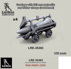 Live Resin 1/35 Carriage with 203mm Projectile and Flutter Charge (Weakened)