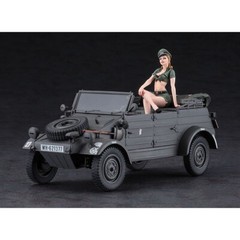 Hasegawa #52253 SP453 1/24 Pkw.K1 Kubelwagen Type 82 w/Blond Girls Figure