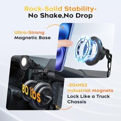 Sunsdrew Magnetic Phone Mount Toyota Tacoma 3rd Gen 2016-2023 Dashboard Phone Ho