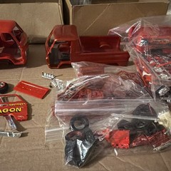 IMC #107-200 Dodge Little Red Wagon Plastic Model Kit 1/25th Lot Of Three Parts