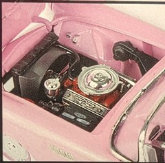 56 FORD THUNDERBIRD ENGINE BAY DETAILS – REVELL 4518 MODEL CAR KIT PARTS LOT