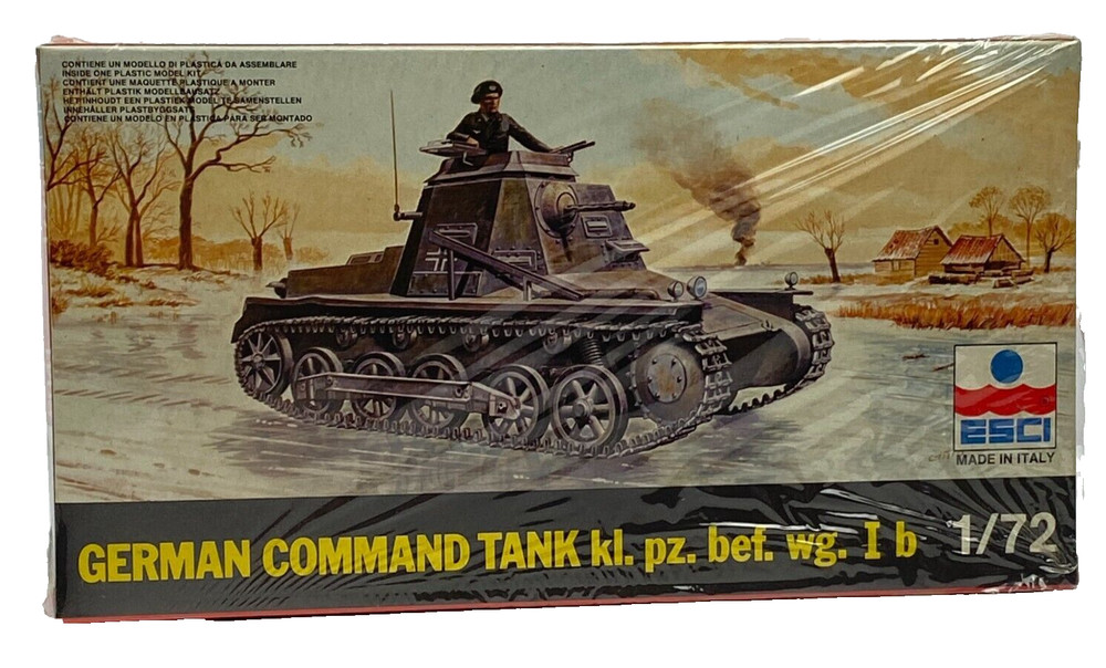 German Command Tank Model Kit Pz.Bef.Wg. I b 1/72 8041 Sealed Vintage ESCI Italy
