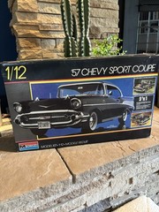 ’57 Chevy Sport Coupe Monogram Large 3 in 1 Vintage Model Kit NIB 1:12 Scale