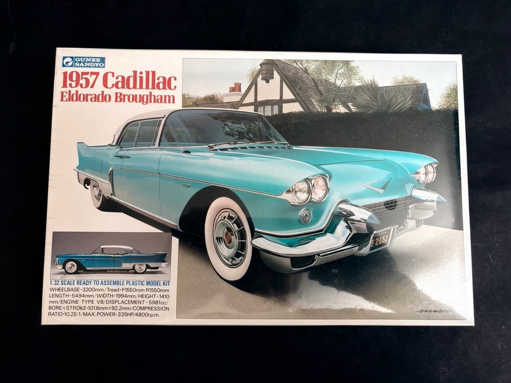 Gunze Sangyo No. G-174, 1957 CADILLAC EL DORADO, BROUGHAM, 1:24, FACTORY SEALED