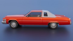 ABS-LIKE RESIN 3D PRINTED 1/25 1977 CADILLAC COUPE DEVILLE KIT