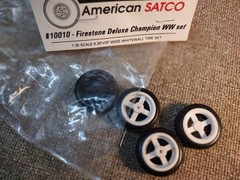 Whitewall American Satco 1/24th scale Firestone Deluxe Champion Tire Set