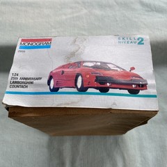 1991 Monogram 25th Anniversary Lamborghini Countach Vintage 1:24 Model Kit AS IS