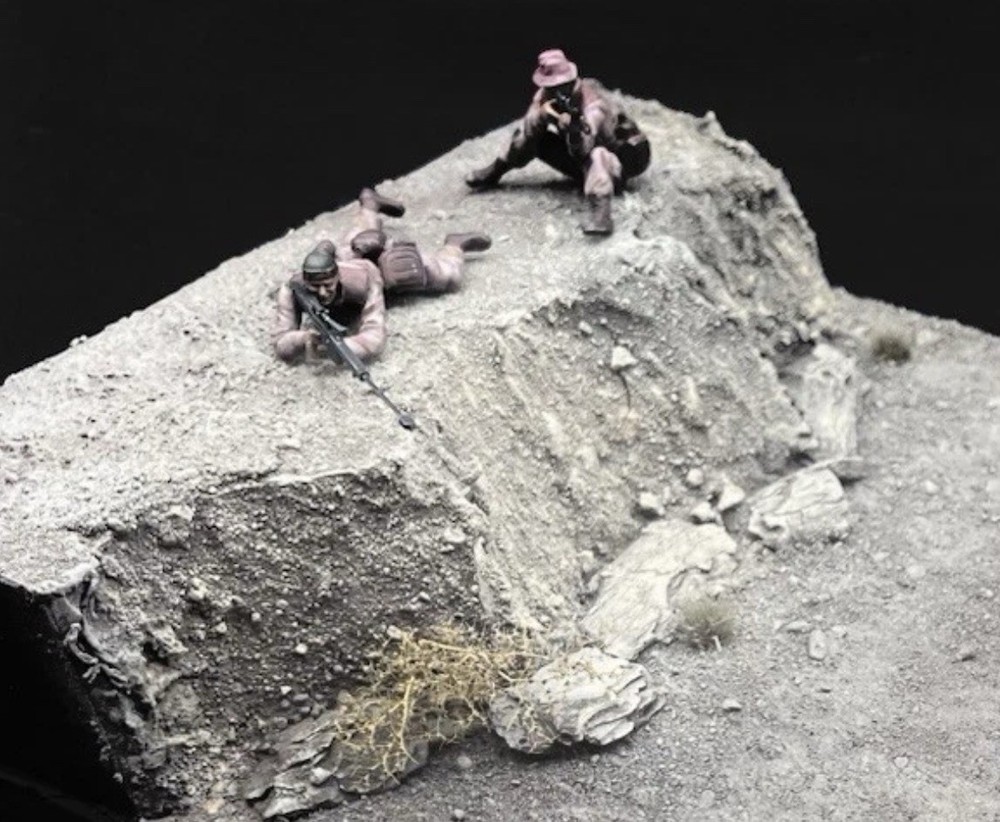 1/35 Scale Military Diorama Base Terrain Display Model Soldiers Figures Diecast