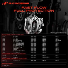 A-Premium 4.6L 5.4L High Volume Oil Pump Compatible with Ford F-150, F-150