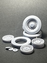 Resin 1/24 Scale 20in “Rat Rod” Style Resin 3d Printed Wheel Set For Model Car