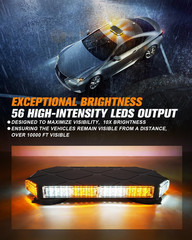 56 LED Roof Top Strobe Beacon Lights Bar Rooftop Hazard Warning Emergency Safety