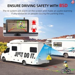 eRapta Magnetic Solar Wireless Backup Camera: HD1080P 7? Touchscreen Portable