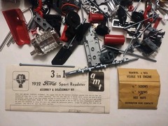 1960s Renwal No 802 Visible V8 & AMT 1932 Ford Roadster ALL ENGINE Parts Lot