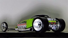Dragster Drag Racing Chopped Custom Built Metal Concept Hot Rod Model Race Car