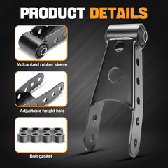1-2 Inch Suspension Rear Drop Lowering Shackles Kit Fit for Chevy Silverado GMC