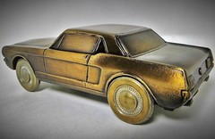 Mustang Ford Vintage Classic Sports Race Promo Car Carousel Bronze Paint 1:24