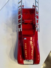 VINTAGE MARX 1930s RESTORED PRESSED STEEL FIRETRUCK