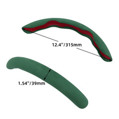 2 Pcs Snap On Car Steering Wheel Protector Cover Booster Non-Slip 15 Inces Green