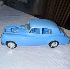 Hubley Rolls-Royce Car Unassembled Plastic Model Kit, Blue, Authentic Scale