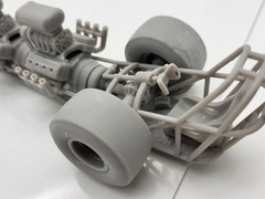 1960s Front Engine Dragster With Two V8s, 1/25 Scale Mode Kit