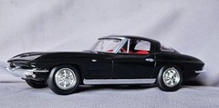 1963 C2 CORVETTE STINGRAY SPLIT WINDOW COUPE PROMO MODEL BLACK 1:25 SCALE