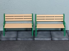 1/18 Scale Park Bench – For model car or 3.75″ action figure diorama (set of 2)