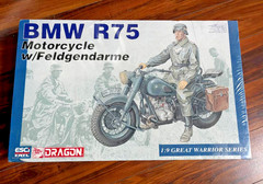 ESCi /ERTL BMW R75 Motorcycle with Feldgendarme. Huge 1/9 Scale Model New!