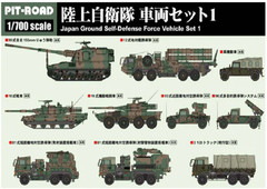 JGSDF Vehicle Set Pit-Road | No. MI01 | 1:700