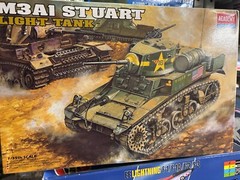 ACADEMY # 1398 1/35th SCALE M3A1 STUART LIGHT TANK MODEL KIT