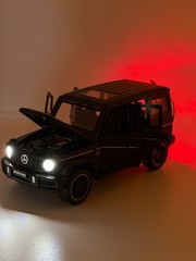 Mercedes AMG G-Class Diecast Model Car Metal Black w/ Lights & Opening Doors