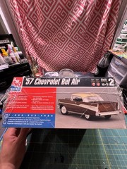 Vintage AMT/Ertl 1957 Chevrolet Bel Air 1:25 Model Kit Skill Level 2 Easy