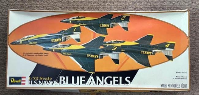 US Navy’s Blue Angels 1/72 Airplane Model Kit H-186 Open Box revell One Owner