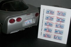 CURRENT STYLE NORTH CAROLINA miniature LICENSE PLATES for 1/25 MODEL CARS