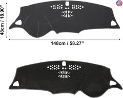 X AUTOHAUX Car Dashboard Cover Gray Polyester Non-Slip Mat Protector Carpet Sun