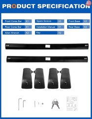 Wonderdriver 300lbs Roof Rack Cross Bars Compatible with Subaru Ascent