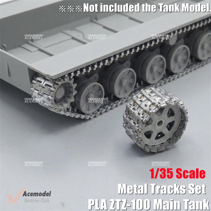 1/35 PLA ZTZ-100 Main Tank Metal Track Link w/Pins Upgrade Set for Takom/Border