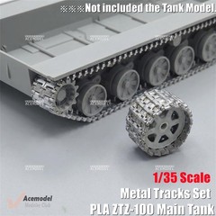 1/35 PLA ZTZ-100 Main Tank Metal Track Link w/Pins Upgrade Set for Takom/Border