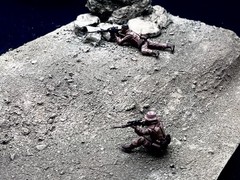 1/35 Scale Military Diorama Base Terrain Display Model Soldiers Figures Diecast
