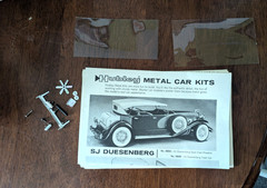 Hubley Model Car Kit Instructions Lot Duesenberg Packard Model A + Parts