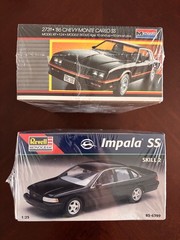 Revell/Monogram 86 Monte SS #2731 & Impala SS #85-6399 models. Set of 2. Sealed.
