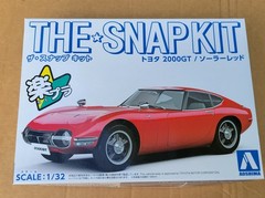 Aoshima Toyota 2000GT Solar Red All Parts Sealed PrePainted 1:32 Snap Kit 05-B