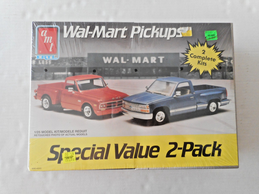 AMT Walmart Pickups Special Value 2 Pack 1972 GMC Stepside & Chevrolet Sportside