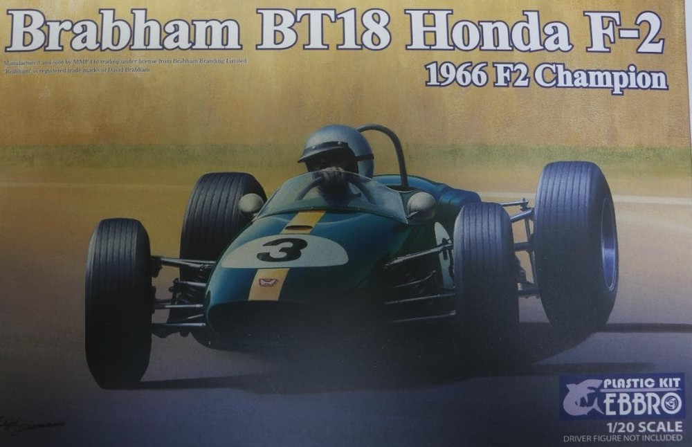 Ebro Brabham BT18 Honda F2 Racecar 1/20 Model Kit 1966 Unassembled