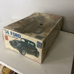 1970’S AMT 1934 FORD COUPE ORIGINAL ISSUE STREET RODS MODEL KIT # T134 W/ BOX
