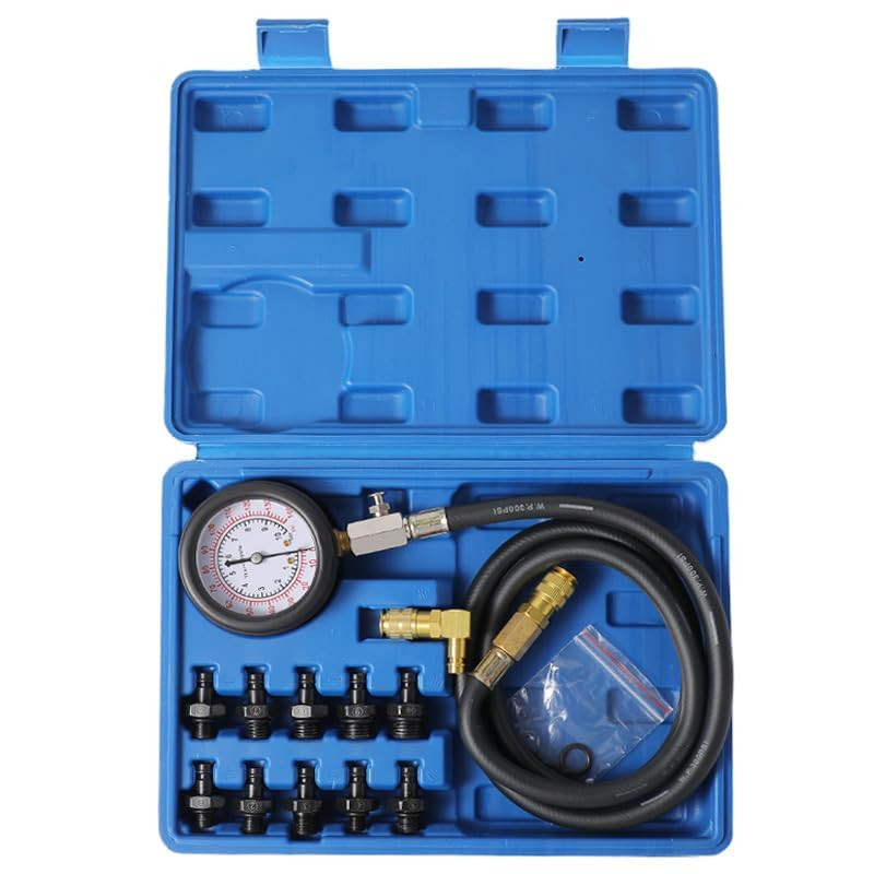 Oil Pressure Tester Tool, Oil Pressure Gauge Kit, 0-140 PSI Pressure Test Diagno