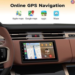 Wireless Double Din Car Stereo with Bluetooth, Wireless CarPlay and Android