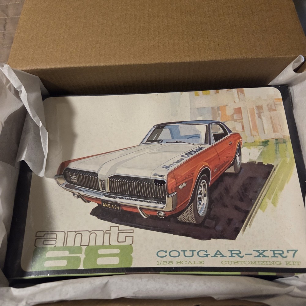 AMT 1968 Mercury Cougar XR7. SEALED RARE side opening box. #5328