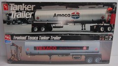 Lot of 2 – AMT Tanker Trailer 1:25 Model Kits – Amoco & Fruehauf Texaco